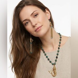 Gold and Green Mermaid Fashion Jewelry Set